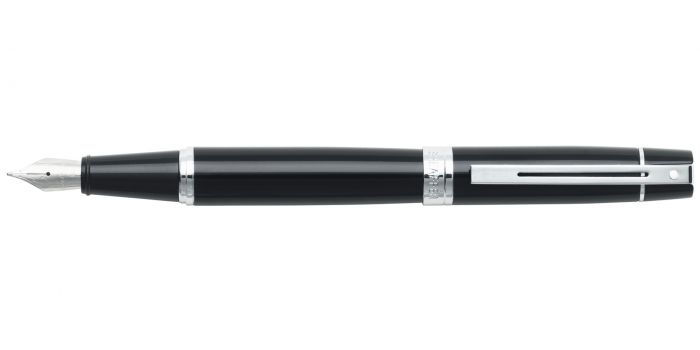 SHEAFFER 300 FOUNTAIN PEN CT GLOSSY BLACK LAQUER